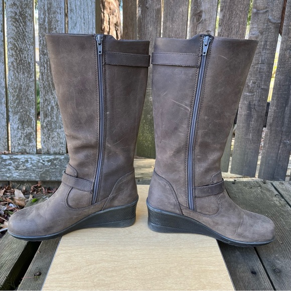 Keen Women’s Keen of Scots Brown Nubuck Leather Wedge Boots Sz 7.5 - Picture 6 of 16